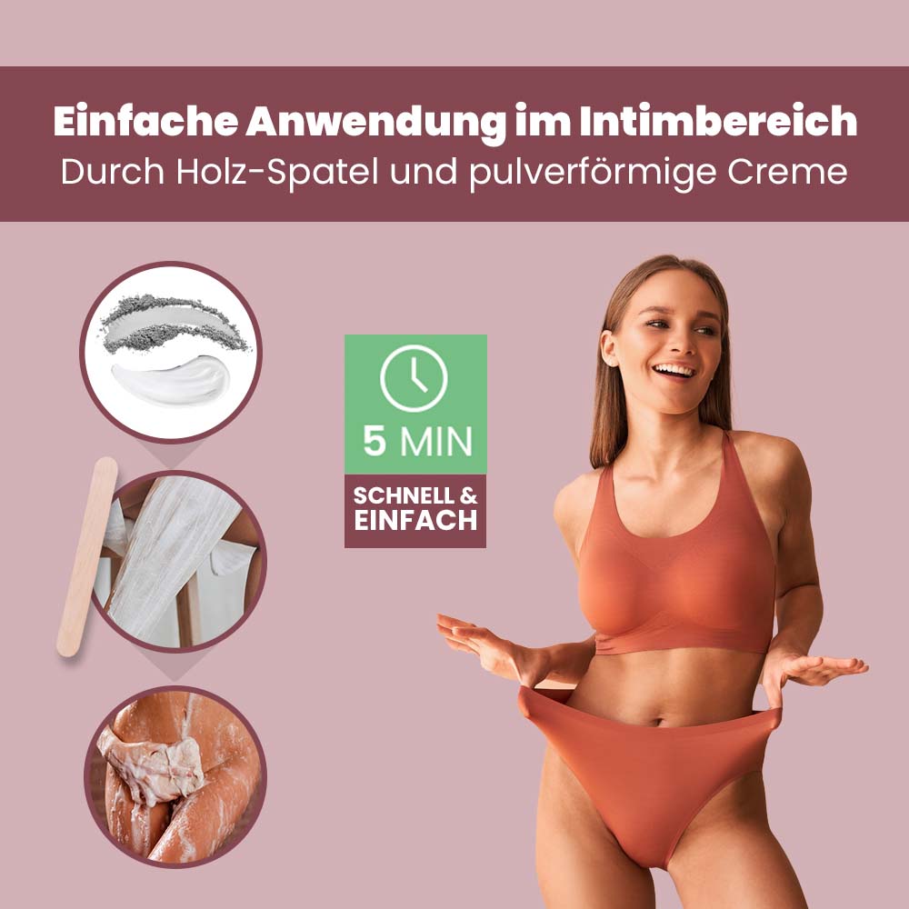 Capillum AMOVE Aloe Vera geruchlose Enthaarungscreme Frauen Enthaarungspulver schmerzfrei für Körper & Intimbereich