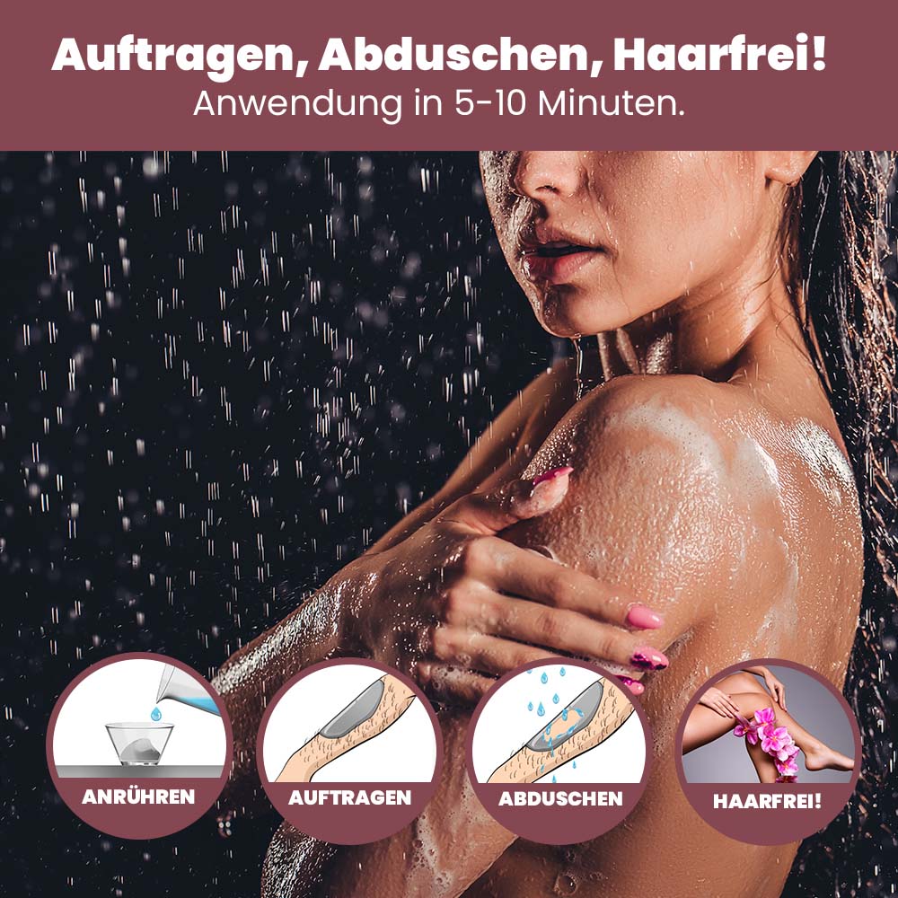 Capillum AMOVE Aloe Vera geruchlose Enthaarungscreme Frauen Enthaarungspulver schmerzfrei für Körper & Intimbereich