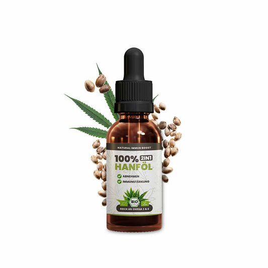 SANUUS 2IN1 Bio Hanföl 100ml fürs Immunsystem & zum Abnehmen