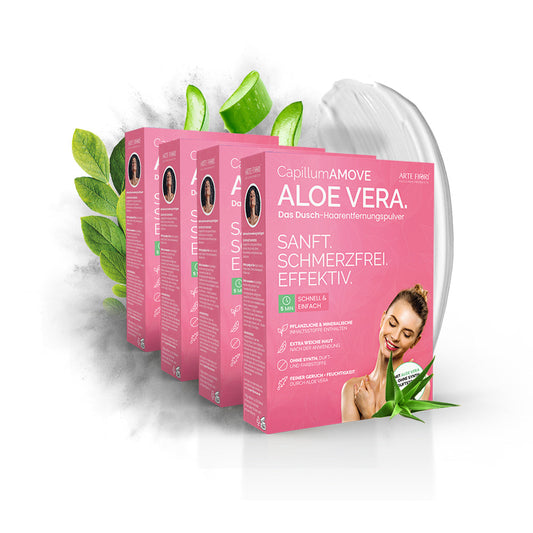 Capillum AMOVE Aloe Vera geruchlose Enthaarungscreme Frauen Enthaarungspulver schmerzfrei für Körper & Intimbereich
