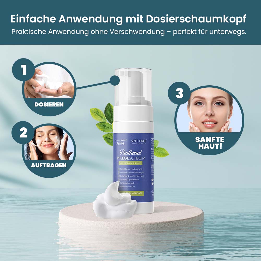 ARTE FIORI Après Panthenol After Shave Pflegeschaum ohne Alkohol (100ml)