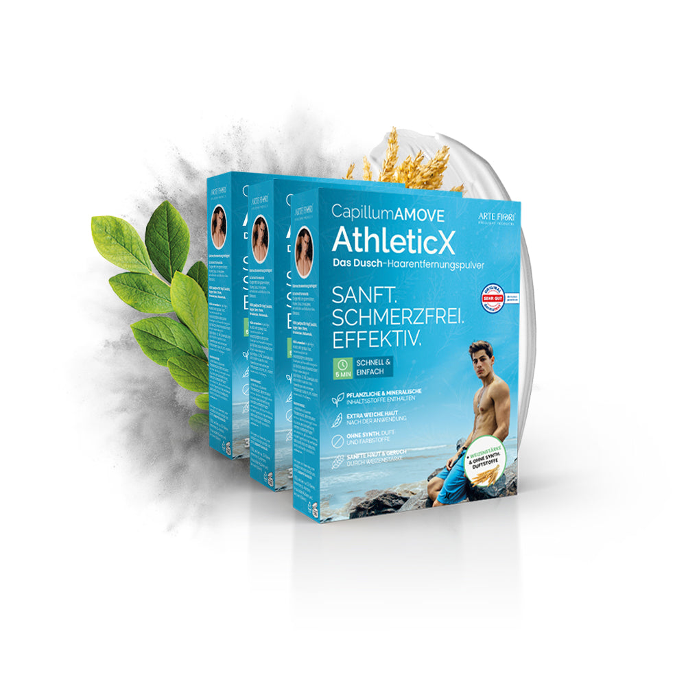 Capillum AMOVE AthleticX Enthaarungscreme Intimbereich Männer Enthaarungspulver schmerzfrei