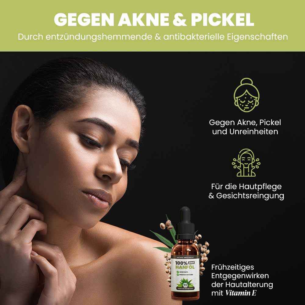 SANUUS 2IN1 Bio Hanföl 100ml fürs Immunsystem & zum Abnehmen